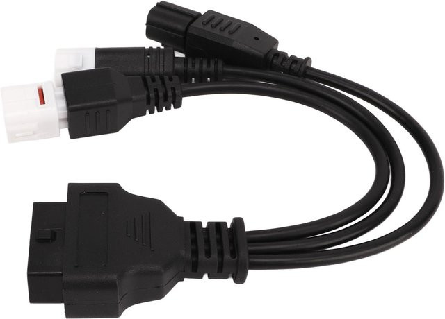 Neoglint Motorrad OBD Diagnosebuchse 16 Pin 3 in 1 Stecker Adapterkabel Y-Verteiler Diagnoseverlängerung Schwarz - Bild 1