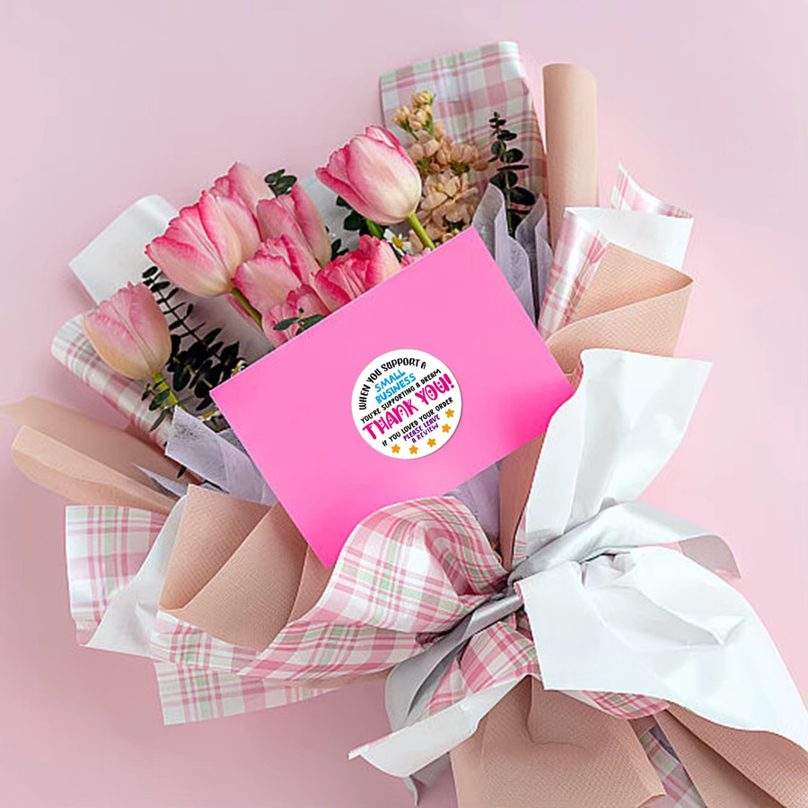 TYFYO Dankeschön Aufkleber für kleine Unternehmen, 500 Stück, Mehrfarbig, Papier - Bild 2