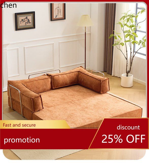 HT Stoffsofa für das Wohnzimmer mit abnehmbarem und waschbarem Bezug als vielseitiges Klappsofa - Bild 1