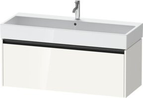 Duravit Waschtischunterschrank Ketho.2 in Weiß Hochglanz, wandhängend, B/T: 118,4 x 46 cm, 1 Auszug - Bild 1