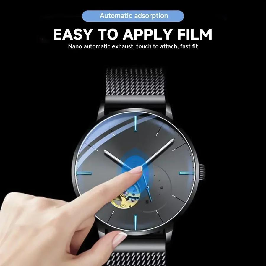 CAOWTAN Universal Gehärtetes Glas Smartwatch Screen Protector Schutzfilm Transparent Durchmesser 26-46mm - Bild 4