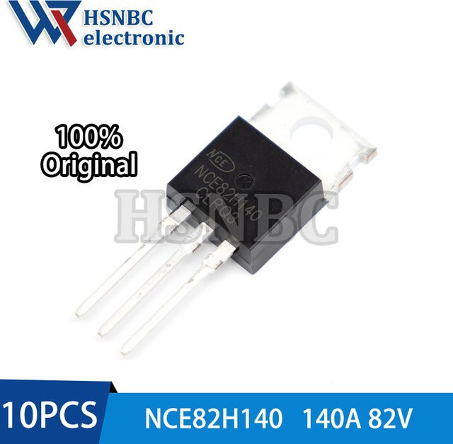 10 Stück HSNBC NCE82H140 N-Kanal Power MOSFET Transistor TO-220 140A 82V in Schwarz - Bild 1