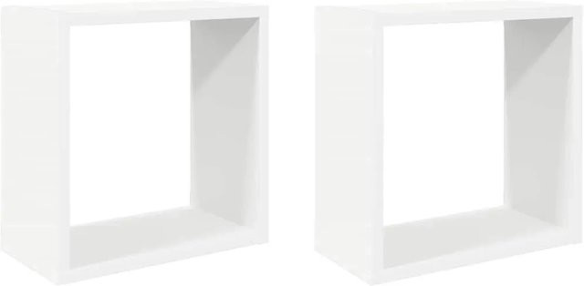 vidaXL Würfelregale 2er Set Weiß B/H/T: 30 x 30 x 15 cm - Bild 1