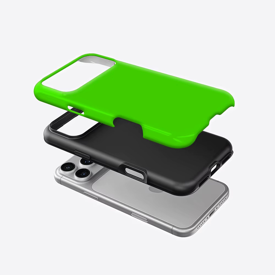 Potdemiel Aurea Case Matte Bumper MagSafe kompatible Schutzhülle für iPhone in Neon-Lime-Grün - Bild 1