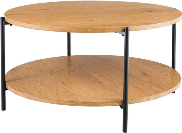 CLP Couchtisch Edduma rund in Natur/Braun mit Durchmesser: 80 cm - Bild 1