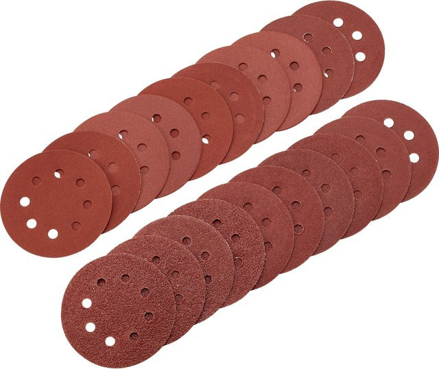 LUX-TOOLS Schleifscheiben-Sparpack für Exzenterschleifer, 115 mm, für Holz und Metall - Bild 1