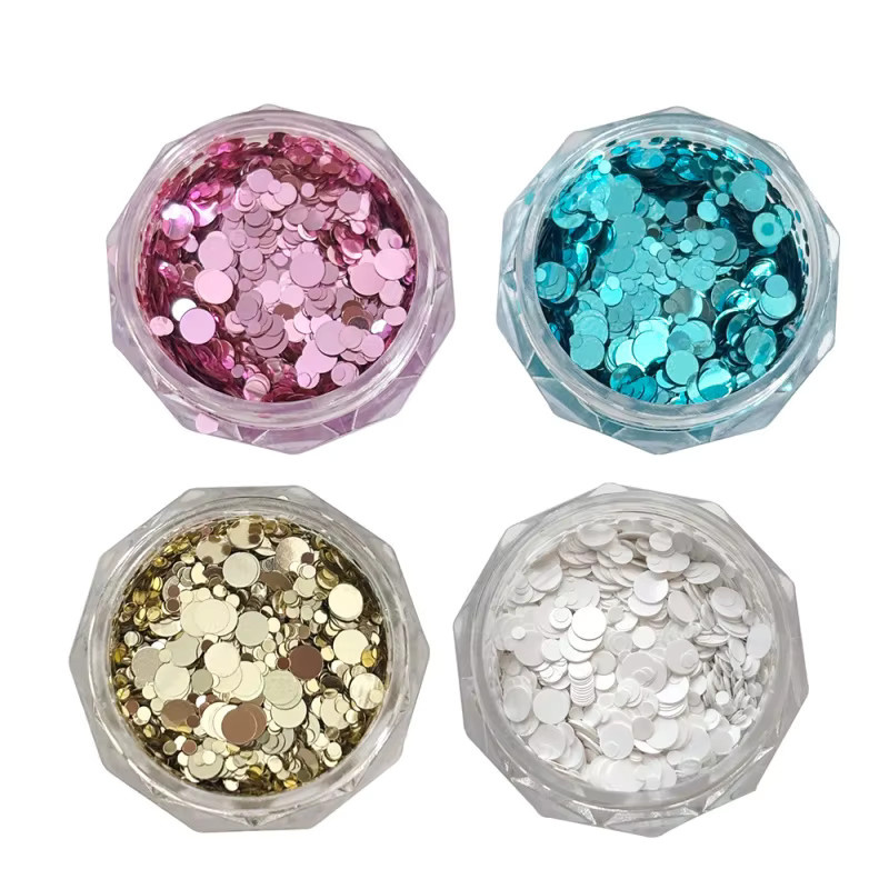 HotPress Nagelpailletten, bunte Blumenformen, Glänzend, Unisex - Bild 5