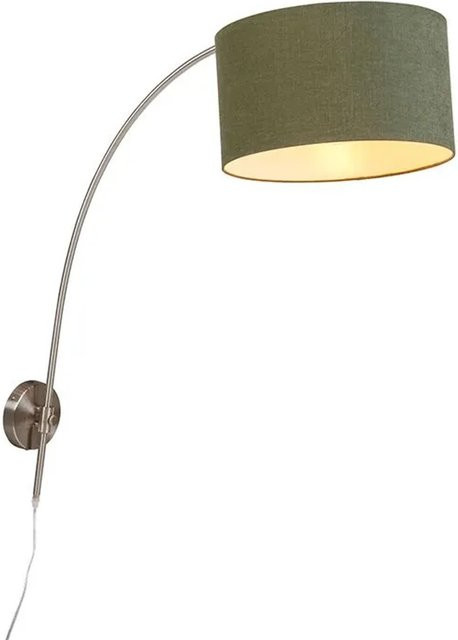 QAZQA Stahlwandlampe in Blattgrün, modern, dimmbar und verstellbar, E27, B/T/H: 35 x 35 x 20 cm - Bild 1