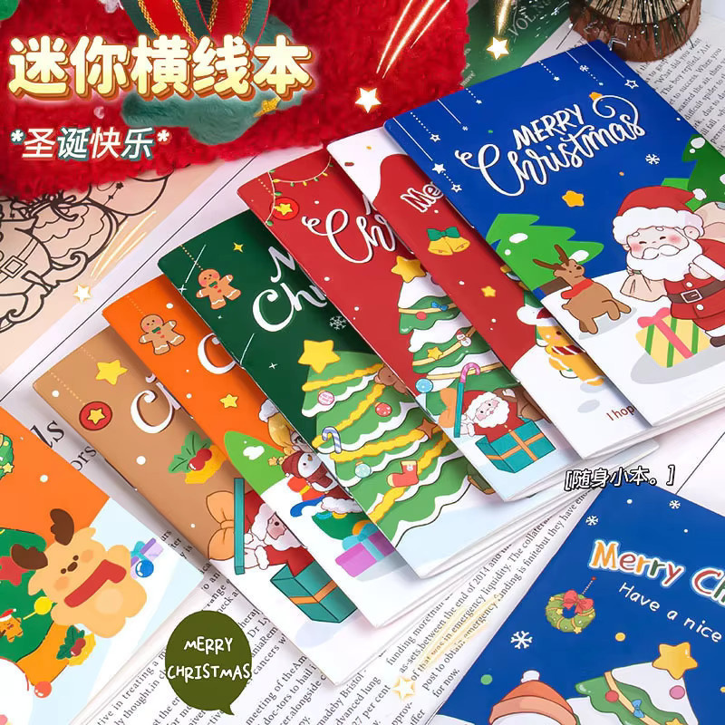 24er Set TWBEB Weihnachtliche Cartoon Notizbücher mit Softcover, Linierte Übungshefte für Schüler, Mehrfarbig - Bild 3