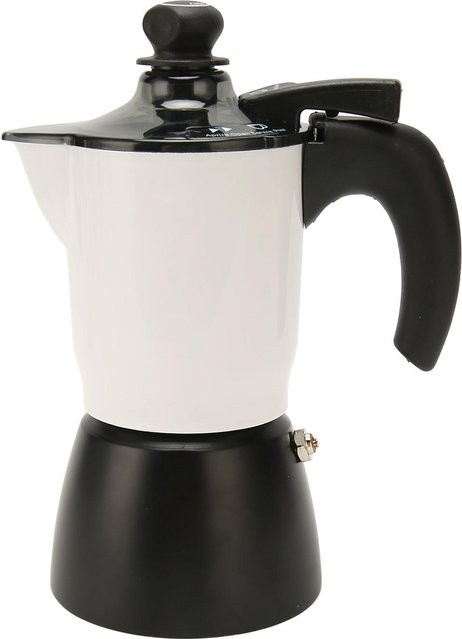 CosyHome Moka Kanne Kaffeekocher aus Aluminium in Weiß, 150 ml - Bild 1