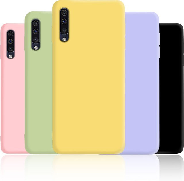 Soft Cover Silikon TPU Schutzhülle für Samsung Galaxy A50, A50s, A30s und A70 in Pink Multicolour - Bild 1