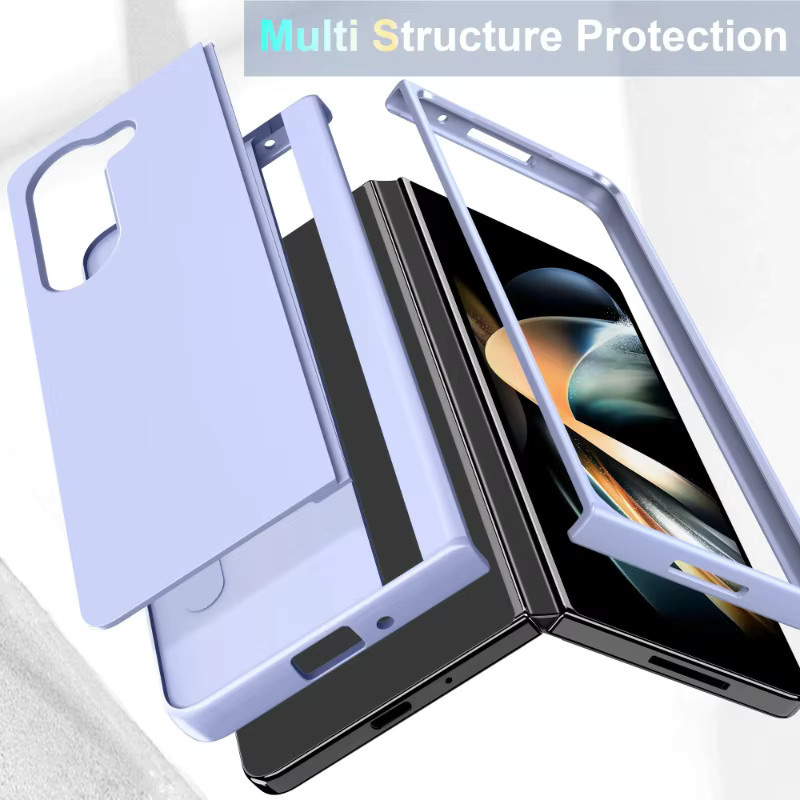 Stoßfeste Handyhülle mit Hautgefühl und integriertem PC-Ständer für Samsung Galaxy Z Fold 7, 6, 5, 4, 3 in Lavendel - Bild 4