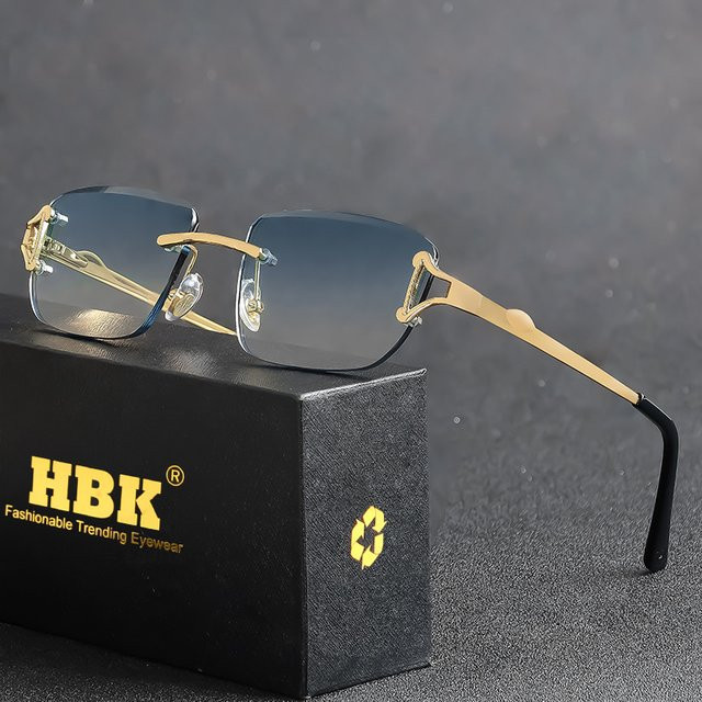 HBK Fashion Sonnenbrille Oval, randlos, Metall, Unisex - Bild 1