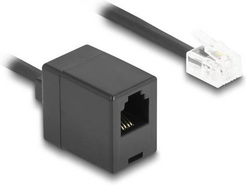 Delock Telefon Anschlusskabel analog Schwarz 2 m - Bild 1
