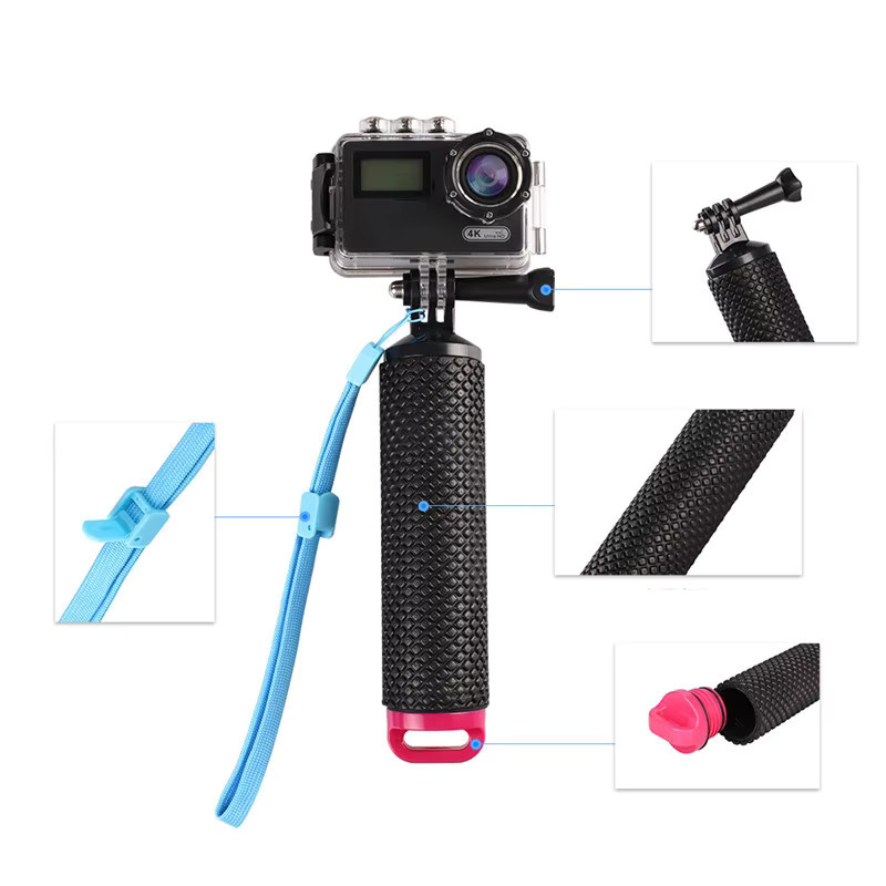 SZKOSTON Schwimmender Handgriff für Action-Kameras in Schwarz, kompatibel mit DJI Osmo Action 6 5Pro 4 3 und GoPro Hero 13 12 11 10 9 8 - Bild 3