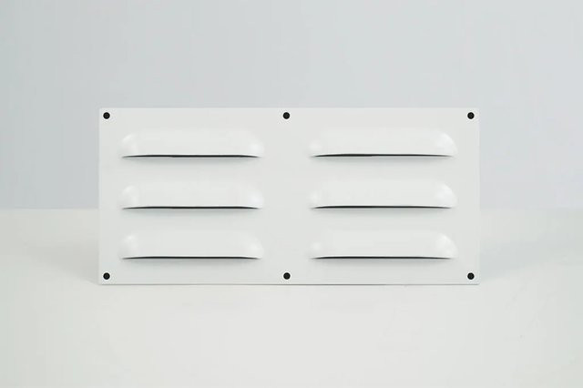 Dalsys Lüftungsblech Kiemenblech aus Aluminium in Weiß, B: 22,9 cm, H: 10,6 cm - Bild 1
