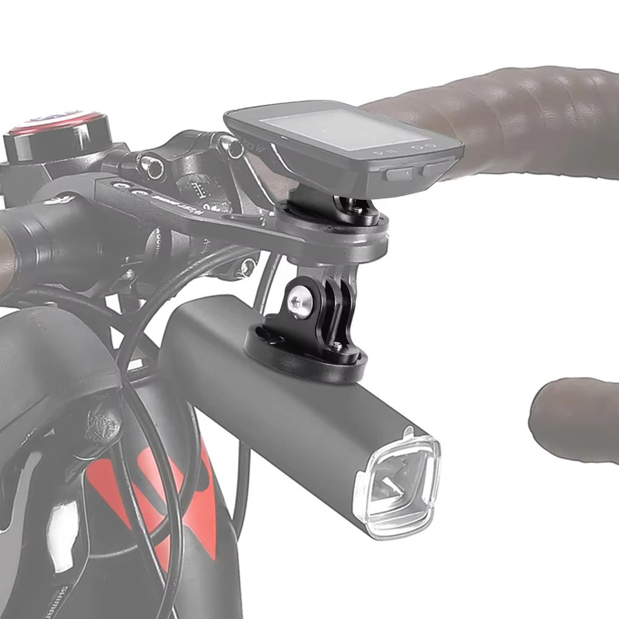 MOJOYCE Fahrrad Computer Halterung und Kamera Adapter für Garmin und GoPro in Schwarz - Bild 4