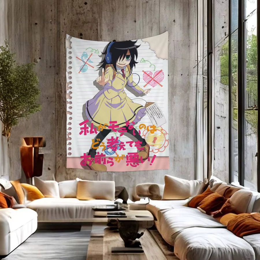 Bohemian Wandteppich Watamote K-Kuroki Tomoko mit Mandala- und Portrait-Motiv, Mehrfarbig, Rechteckig, Breite: 70 cm, Höhe: 50 cm - Bild 4