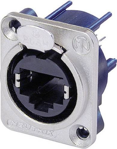 Neutrik NE8FDV etherCon RJ45 Datensteckverbinder D Serie, Buchse gerade, 8P8C, Nickel, Silber - Bild 1