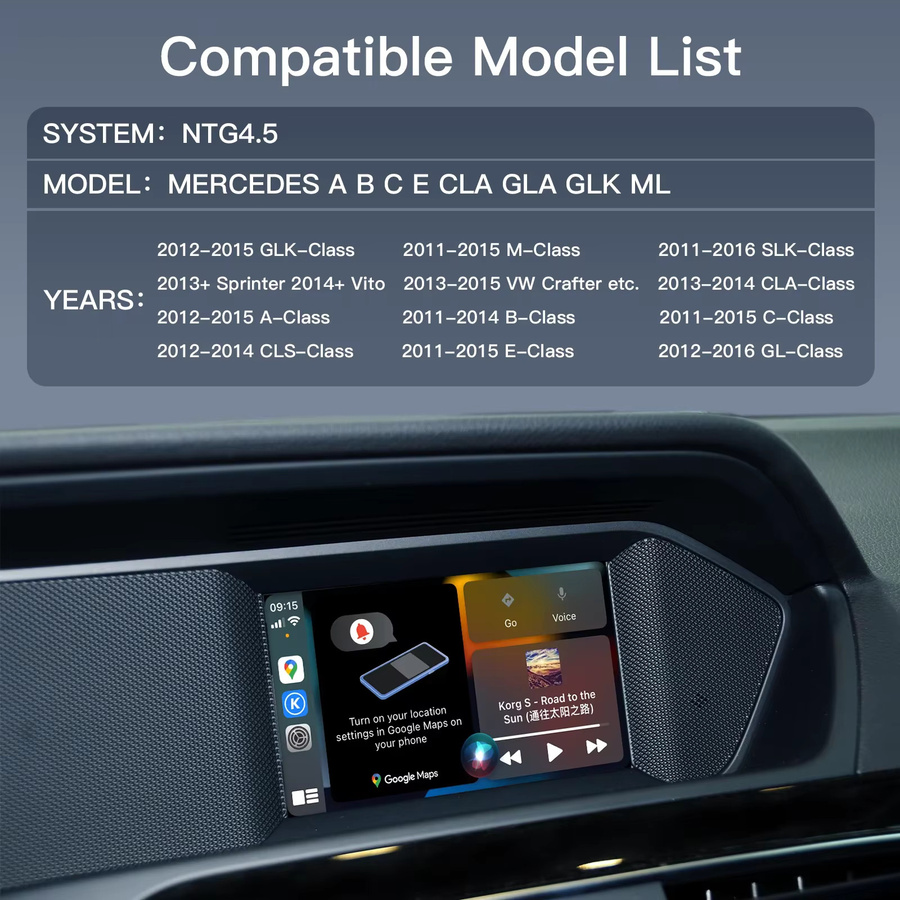 Becker Plug und Play Drahtloses CarPlay und Android Auto Modul für Mercedes Benz NTG4.5 mit Bluetooth in Schwarz - Bild 3