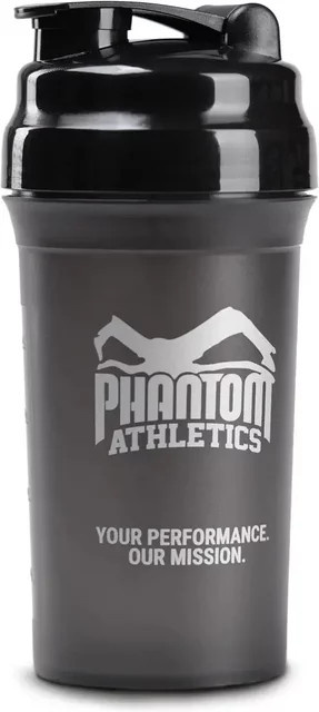 Phantom Athletics Shaker aus Kunststoff, transparent/schwarz/grau, 650 ml, auslaufsicher und spülmaschinenfest - Bild 1