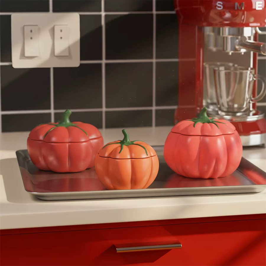 GBhouse Silikonform Tomaten-Kerzenglas in Rot für Beton, Gips und Jesmonite zur Herstellung von Heimdekoration - Bild 2