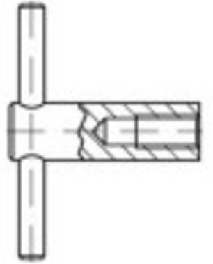 TOOLCRAFT Knebelmutter M20 DIN 6305 aus Stahl, brüniert, Schwarz - Bild 1