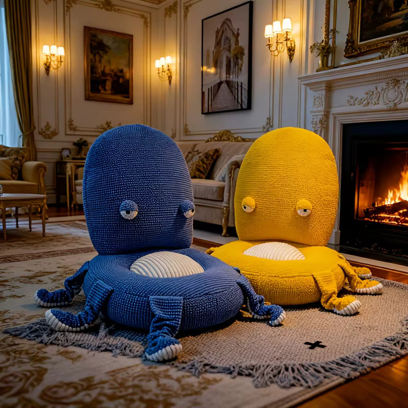 LIUSHADUOLA Oktopus-Kissen aus weichem Plüsch in Pink als ergonomische Lendenwirbelstütze und Rückenlehne für Sofa, Bett oder Gaming-Stuhl - Bild 3