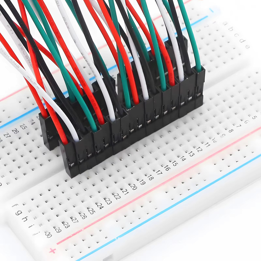Dupont Wire Jumper Kabel DIY Kit mit 2,54 mm Pitch und 1Pin Steckern in Mehrfarbig für Arduino und Breadboard, Länge: 20 cm - Bild 3
