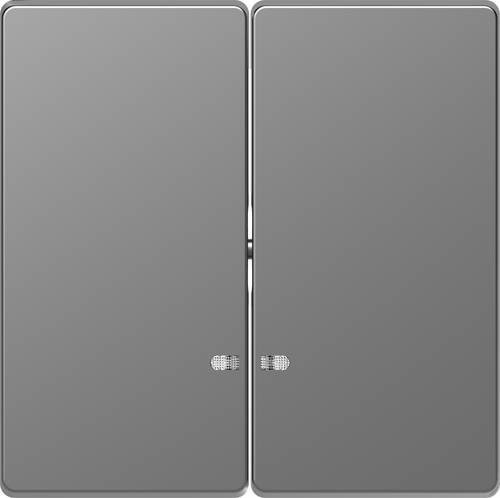 Merten Abdeckung für Wechselschalter System Design in Edelstahl und Silber/Grau MEG3420-6036 - Bild 1
