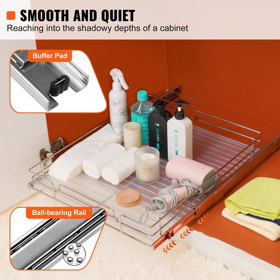 Ausziehbarer Schrankorganizer von Buying Solutions MB, verchromter Stahl, Silber, B: 17 cm, T: 21 cm - Bild 4