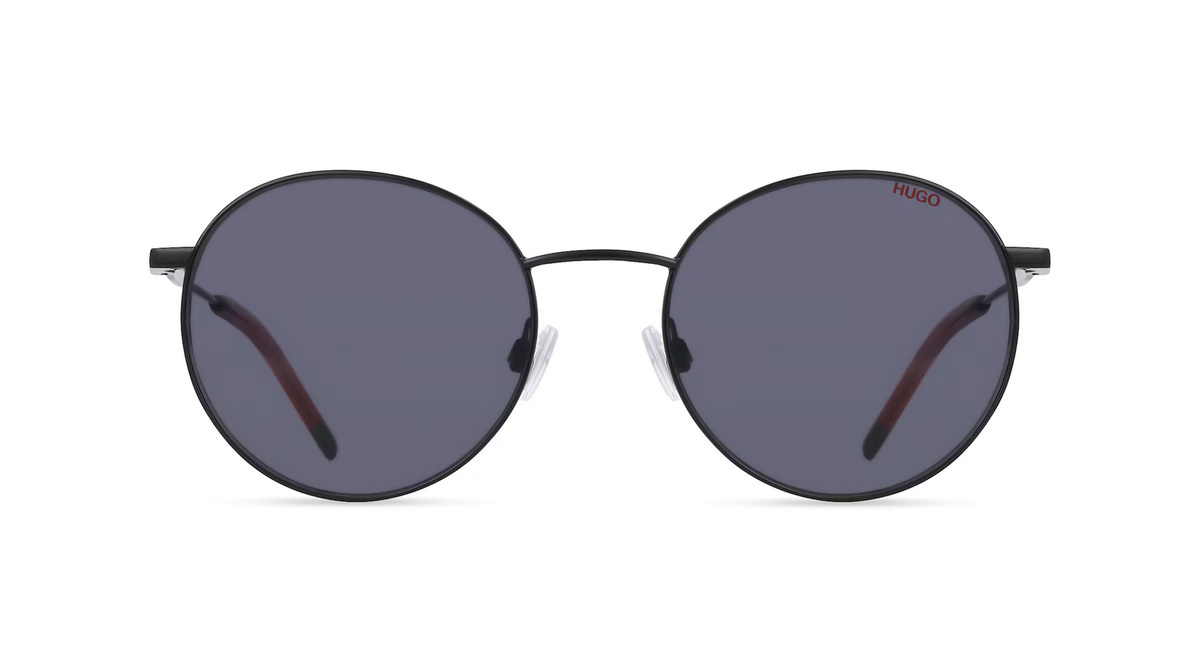 Hugo Boss HG 1215/S Sonnenbrille Vollrand, Rund, Metall, Unisex, schwarz, grau - Bild 1