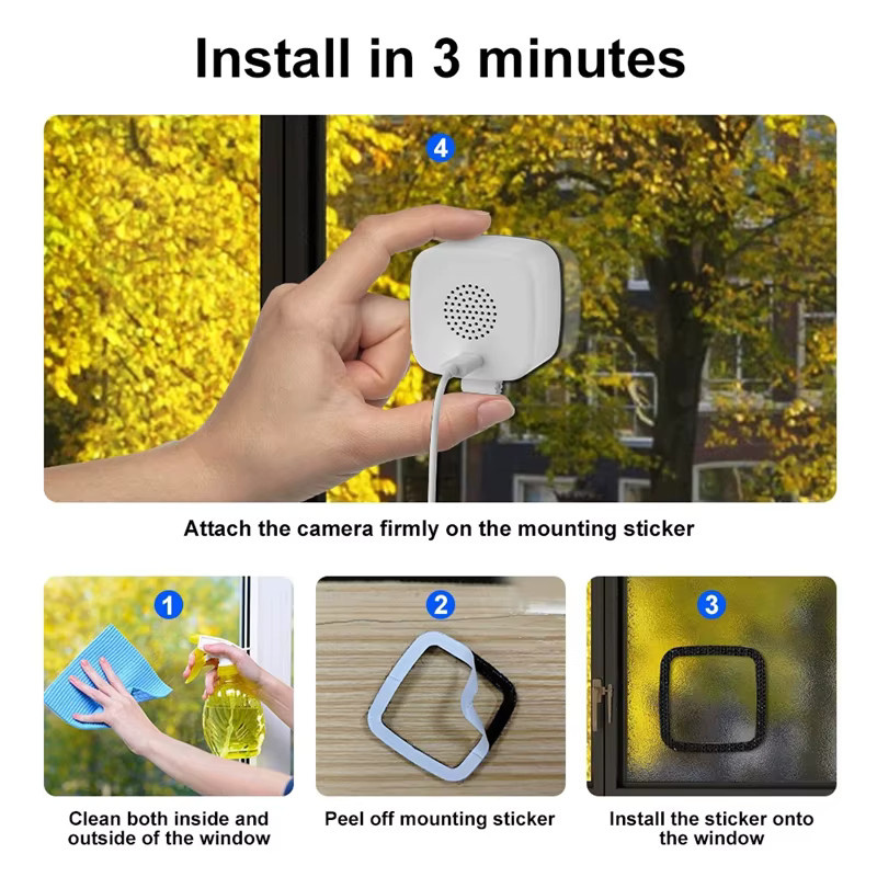 LZQLY Kabellose WLAN Überwachungskamera mit 4K HD Nachtsicht und Fernüberwachung per Mobiltelefon in Weiß - Bild 2