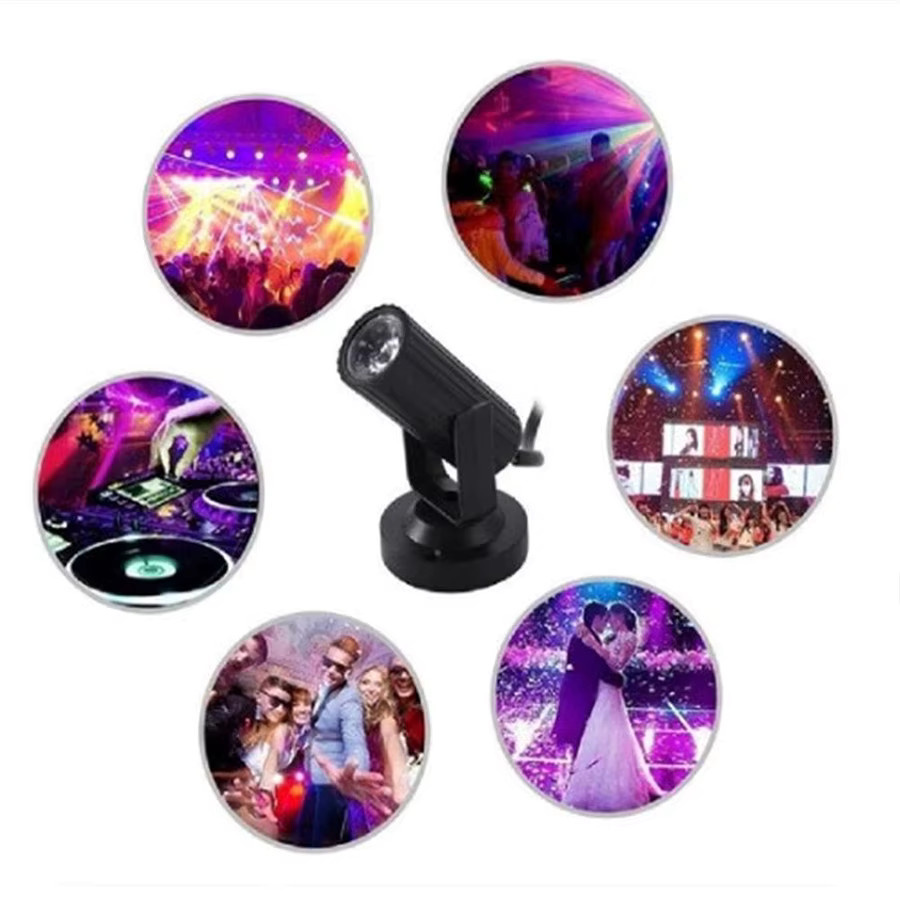 AVACOM RGB LED Schienenbeleuchtung Strahler in Schwarz mit 1W für Bar, Restaurant und Party - Bild 2