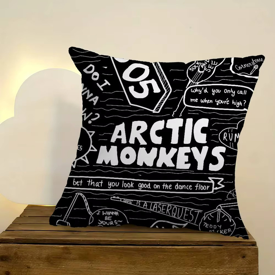 A-Arctic Rock Monkeys Band Kissenbezug in Schwarz, quadratisch, Breite: 30 cm, Höhe: 30 cm - Bild 4