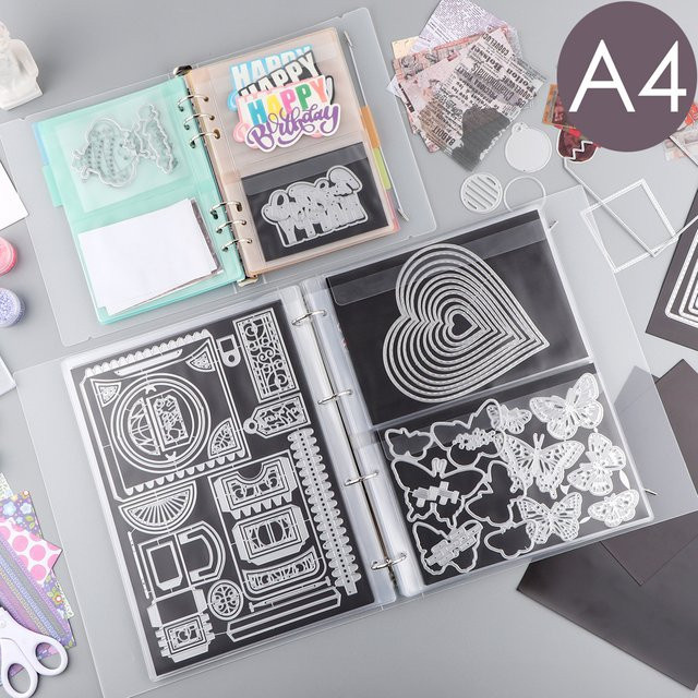 Transparente A4 Mehrzweck-Aufbewahrungstaschen aus Kunststoff für Scrapbooking und Dokumente - Bild 1
