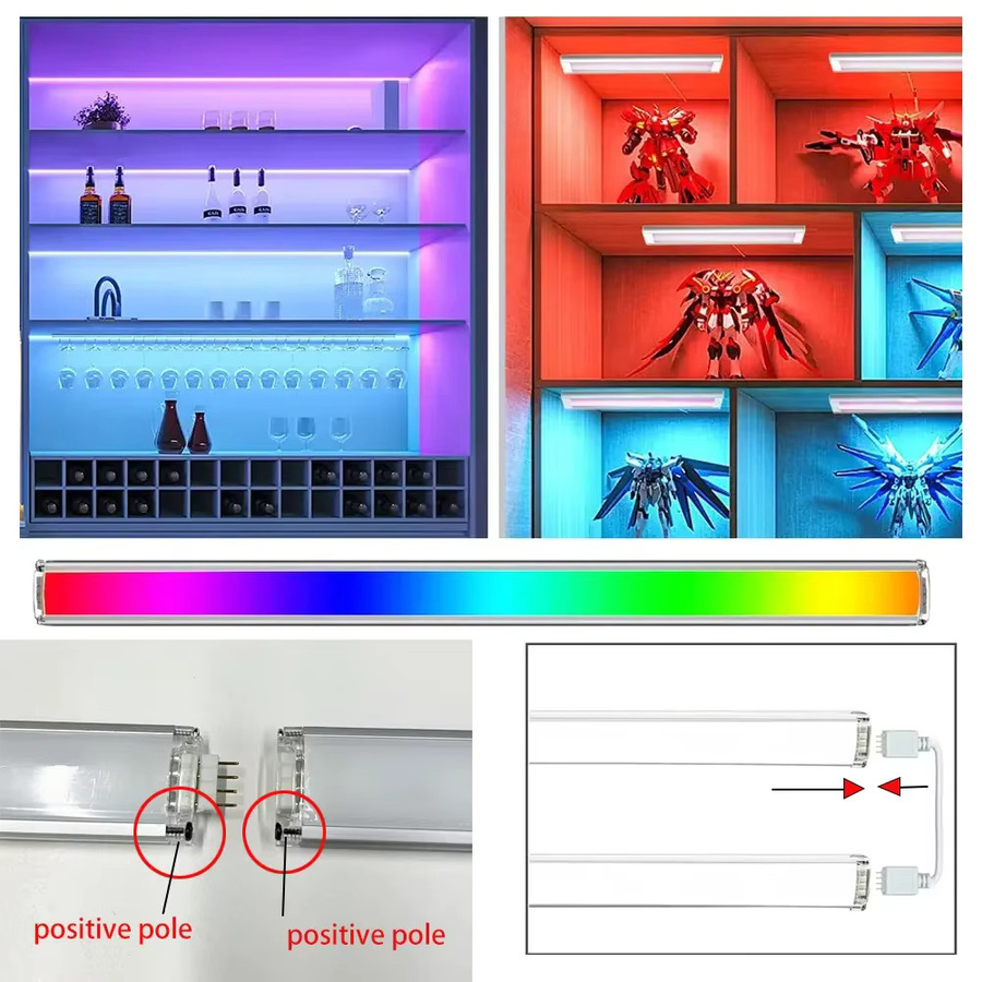 YSRSAI Tuya Smart RGB LED Schrankleuchte mit App-Steuerung und Fernbedienung, dimmbar, Multicolour, für Küche und Kleiderschrank, kompatibel mit Amazon Alexa - Bild 3