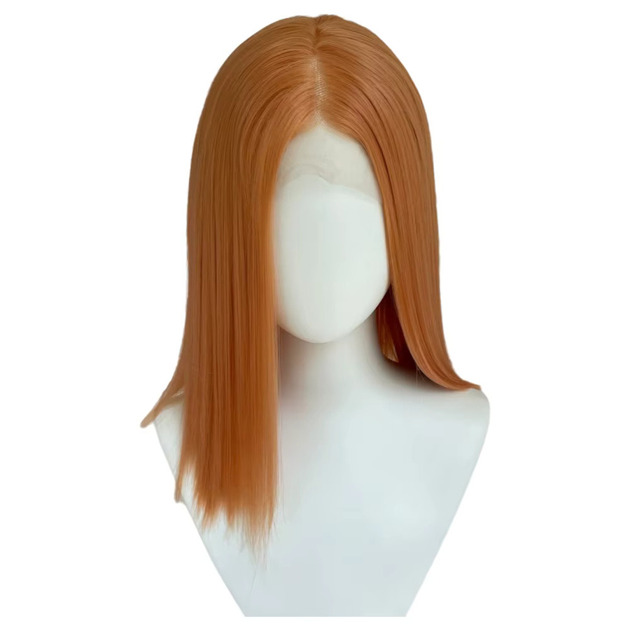 Artjosy Perücke, hellorange, schulterlang, synthetisch, Damen - Bild 2