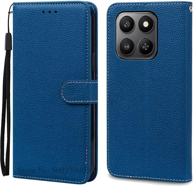 Honor 400 Smart 5G Leder-Klapphülle Brieftasche in Navy Blau - Bild 1