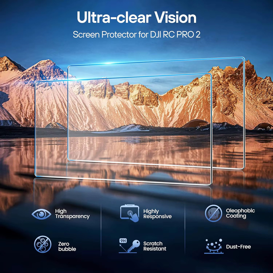 DJI Displayschutzfolie aus gehärtetem Glas für DJI Mini 5, Mini 4, Mini 3 Pro und RC 2 Pro Fernsteuerung, transparent und kratzfest - Bild 5