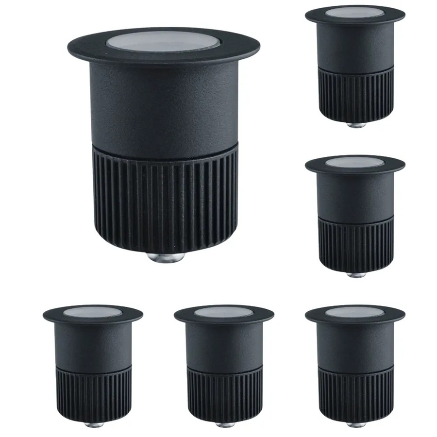 ENOVALITE LED Bodenleuchte Gartenstrahler 6er Set, Schwarz, Warmweiß, IP67 Bodeneinbaustrahler für den Außenbereich - Bild 2