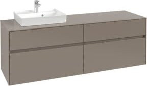 V&B Waschtischunterschrank Collaro in Grau mit LED-Beleuchtung B/H/T: 160 x 54,8 x 50 cm - Bild 1