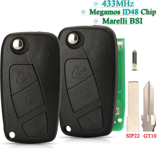 Jingyuqin Fernbedienungsschlüssel für Iveco Daily 2006-2011 Megamos Crypto ID48 434 MHz in Schwarz - Bild 1