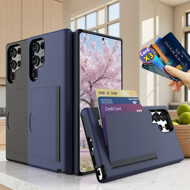 Samsung Funda Wallet Handyhülle mit 3-Karten-ID-Fach für S26 Ultra, S26 Plus und S26 in Blau - Bild 1