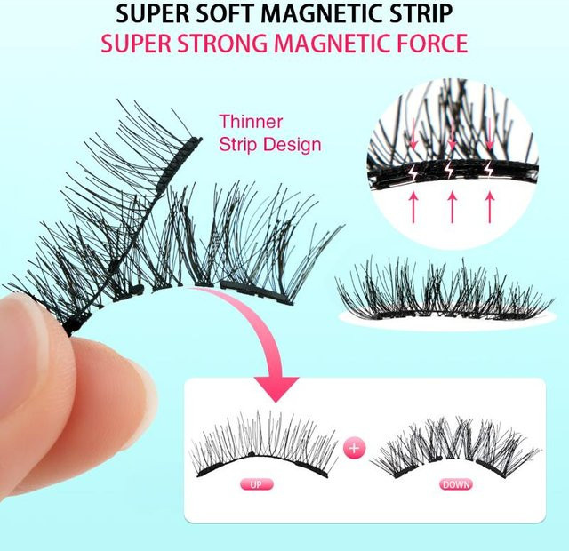 HNKMP Magnetische Wimpern, Natürlich, Wiederverwendbar - Bild 1
