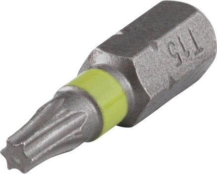 Wolfcraft Schraubendreher-Bit T15 mit 1/4-Zoll-Sechskant, 2 Stück, grau - Bild 1