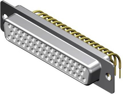 Molex D-SUB Steckverbinder 1731090737 mit 50 Lötpins in Weiß und Silber - Bild 1