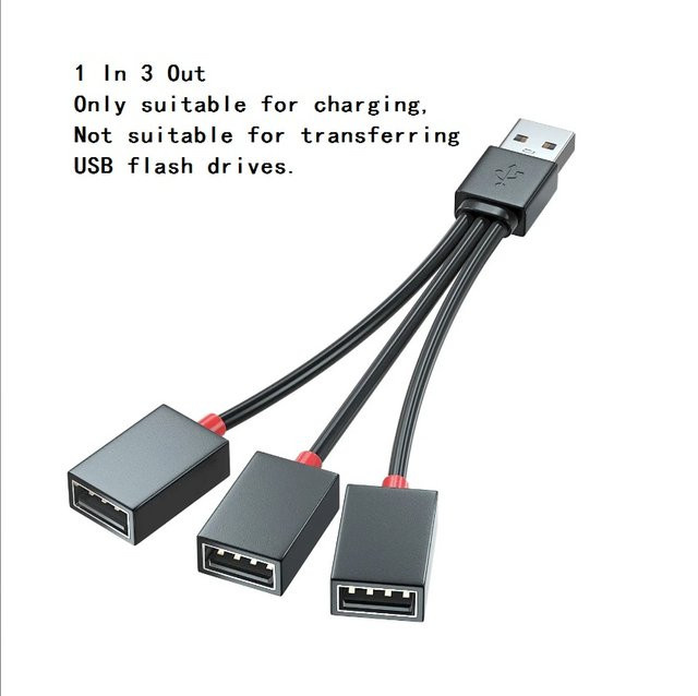 Multifunktion USB-Adapter für das Auto mit 1 bis 2 USB-Anschlüssen für Mobiltelefone und Tablets in Schwarz - Bild 1