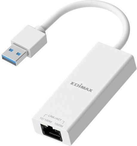 EDIMAX EU-4306 V2 Netzwerkadapter 1 GBit/s USB-A (USB 3.2 Gen 1) Ethernet/LAN in Weiß - Bild 1