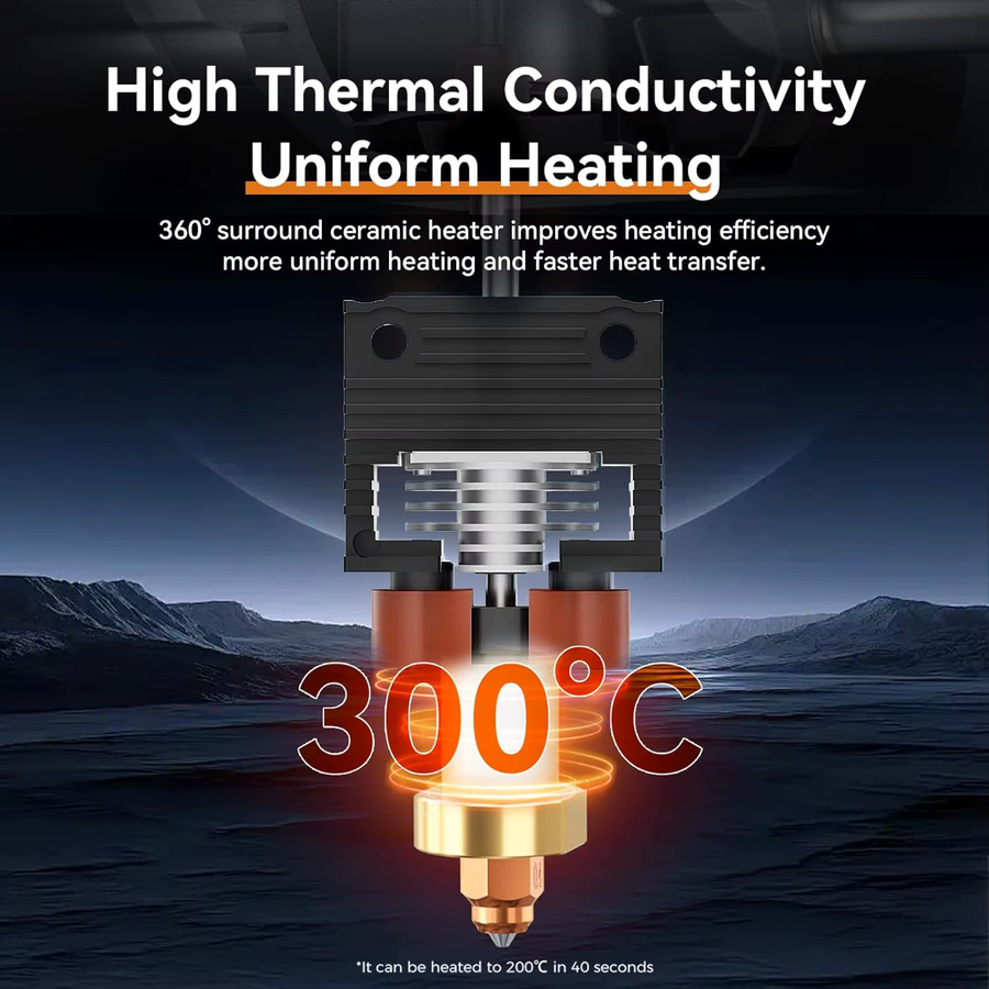 Creality Hotend Upgrade Kit für K1, K1 Max und K1C Serie mit Keramik-Heizblock für bis zu 300 °C und 600 mm/s - Bild 3